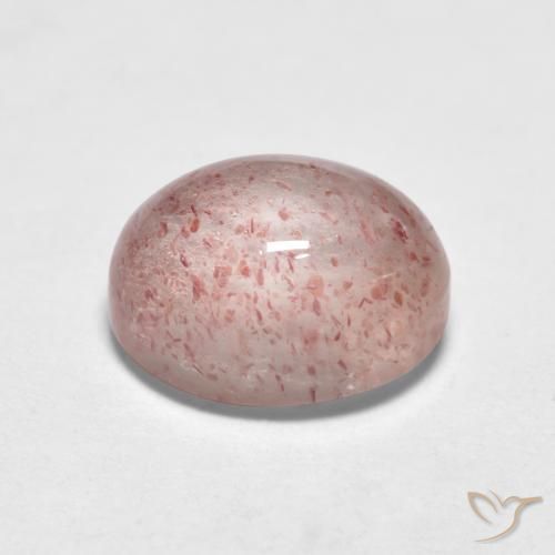 Strawberry Quartz Gemstone in 8 x 6 mm (calibrated) Size for Sale, Strawberry Quartz Stone in Light Pink Color