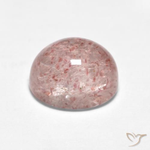 Strawberry Quartz Gemstone in 8 x 6 mm (calibrated) Size for Sale, Strawberry Quartz Stone in Light Pink Color