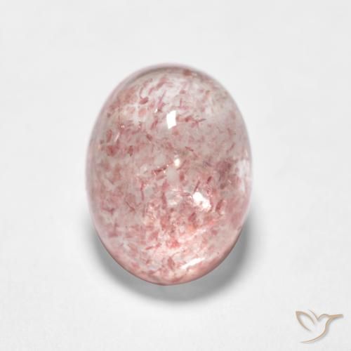 1.59ct Natural Light Pink Strawberry Quartz, Oval, Translucent