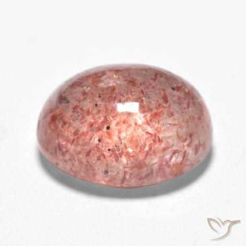 Strawberry Quartz Gemstone in 8 x 6 mm (calibrated) Size for Sale, Strawberry Quartz Stone in Medium-Light Pink Color