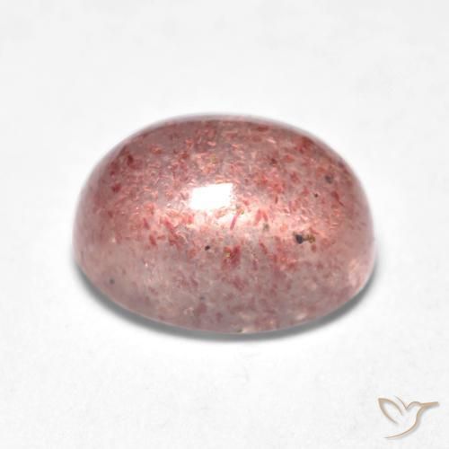 Strawberry Quartz Gemstone in 8.1 x 6.3 mm Size for Sale, Strawberry Quartz Stone in Earthy Pink Color