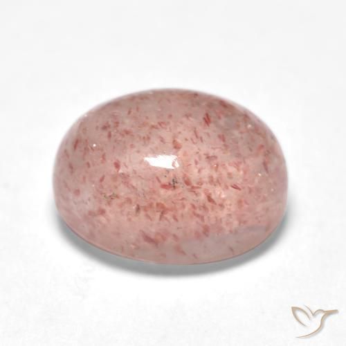 Strawberry Quartz Gemstone in 8 x 6 mm (calibrated) Size for Sale, Strawberry Quartz Stone in Flamingo Pink Color