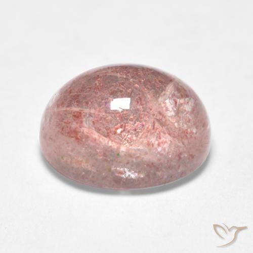 Strawberry Quartz Gemstone in 8 x 6 mm (calibrated) Size for Sale, Strawberry Quartz Stone in Light Pink Color