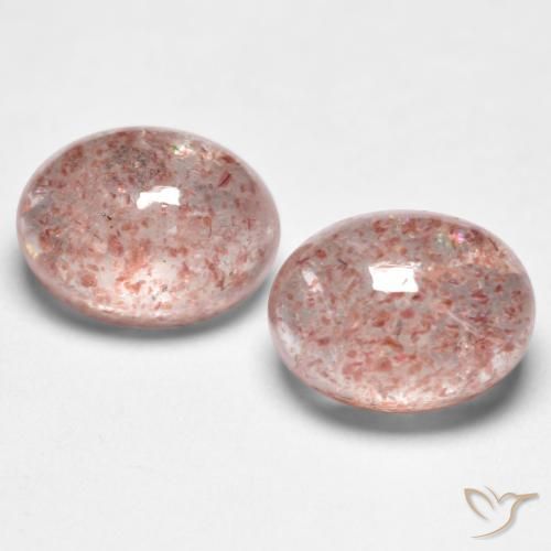 3.26ctw Natural Light Pink Strawberry Quartz, Oval, Translucent