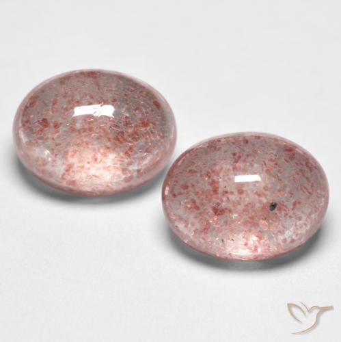 3.31ctw Natural Deep Rose Pink Strawberry Quartz, Oval, Translucent