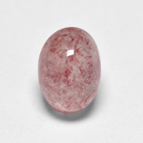 Medium Pink Strawberry Quartz Gem - 1.1ct Oval Cabochon (ID: 554008)