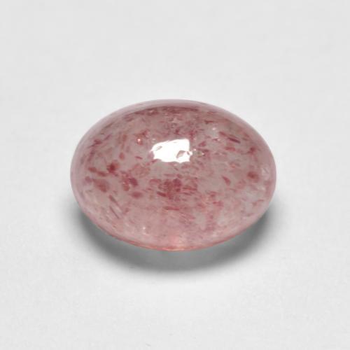 1.13 ct Pink Strawberry Quartz Stone, Natural Strawberry Quartz in Oval Cabochon Shape for Sale