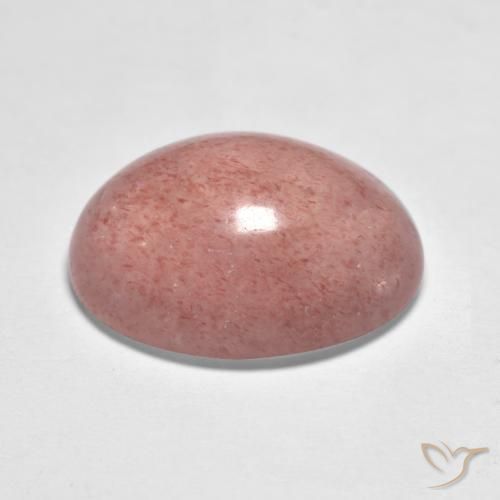 Strawberry Quartz Gemstone in 14.9 x 11.6 mm Size for Sale, Strawberry Quartz Stone in Pink Tone Color