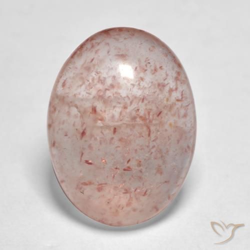 6.42ct Natural Light Pink Strawberry Quartz, Oval, Translucent