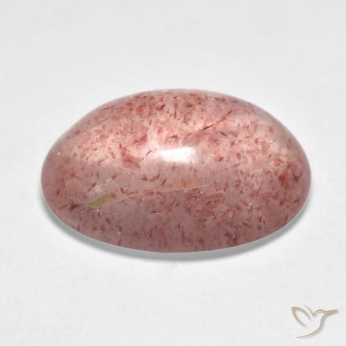 Strawberry Quartz Gemstone in 16 x 12 mm (calibrated) Size for Sale, Strawberry Quartz Stone in Earthy Pink Color