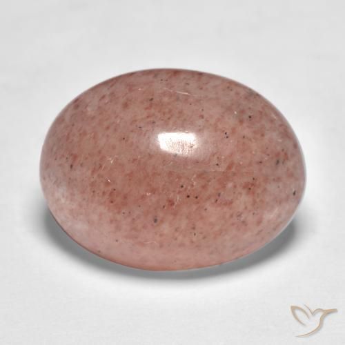 7.32 ct Pink Strawberry Quartz Stone, Natural Strawberry Quartz in Oval Cabochon Shape for Sale