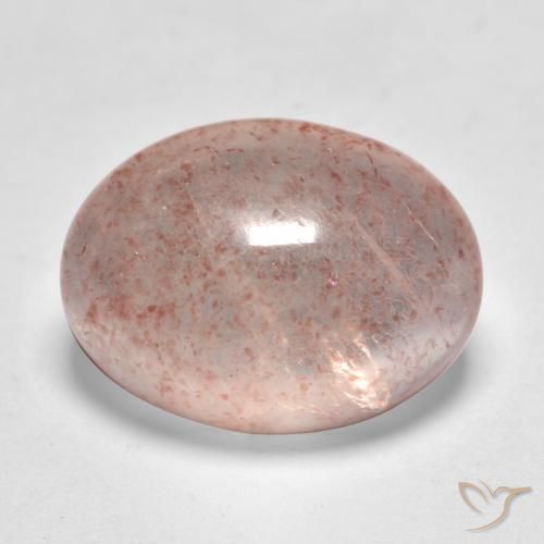 8.14 ct Pink Strawberry Quartz Stone, Natural Strawberry Quartz in Oval Cabochon Shape for Sale