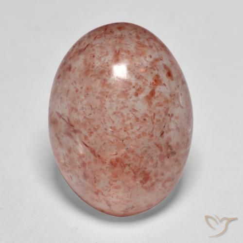 7.92ct Natural Earthy Pink Strawberry Quartz, Oval, Translucent