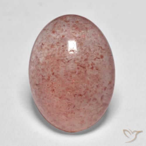 7.24ct Natural Medium Pink Strawberry Quartz, Oval, Translucent