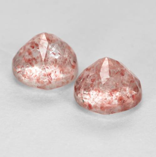 Strawberry Quartz Gemstones in 5 mm (calibrated) Size for Sale, Strawberry Quartz Stones in Earthy Pink Color