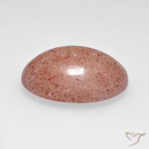 Strawberry Quartz Gemstone in 16 x 12 mm (calibrated) Size for Sale, Strawberry Quartz Stone in Orangish Pink Color