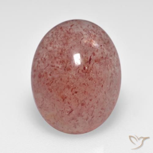 6.80ct Natural Medium-Light Pink Strawberry Quartz, Oval, Translucent