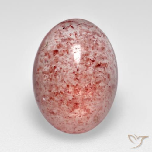 7.67ct Natural Medium-Light Pink Strawberry Quartz, Oval, Translucent