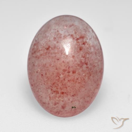 7.12ct Natural Medium-Light Pink Strawberry Quartz, Oval, Translucent