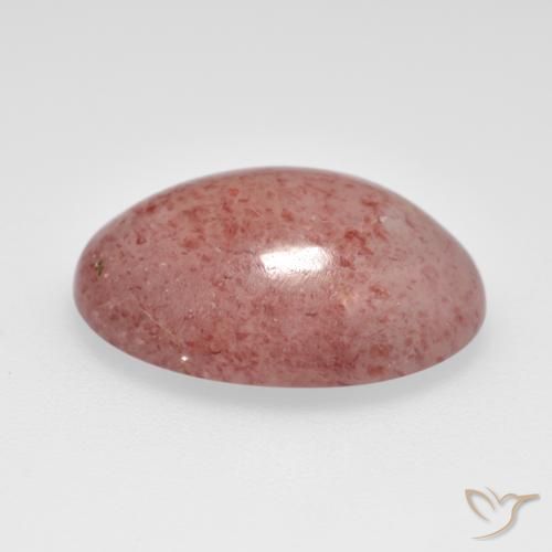 Strawberry Quartz Gemstone in 16 x 12 mm (calibrated) Size for Sale, Strawberry Quartz Stone in Medium-Light Pink Color