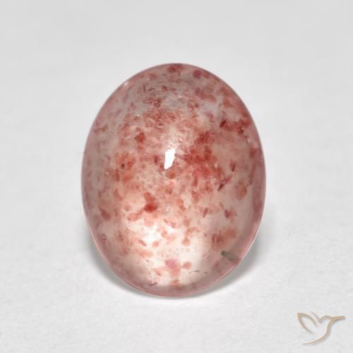 0.92ct Natural Earthy Pink Strawberry Quartz, Oval, Transparent