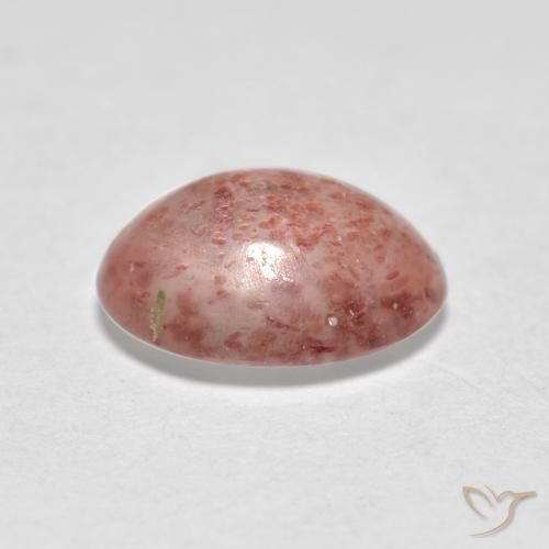 Strawberry Quartz Gemstone in 7.4 x 5.9 mm Size for Sale, Strawberry Quartz Stone in Earthy Pink Color