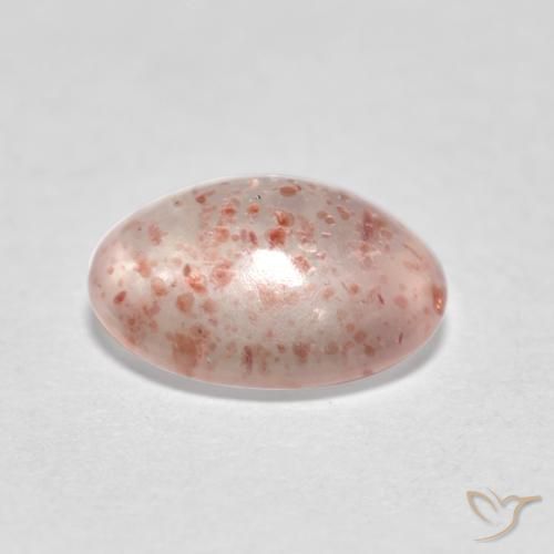 Strawberry Quartz Gemstone in 7.5 x 5.9 mm Size for Sale, Strawberry Quartz Stone in Orange Pink Color