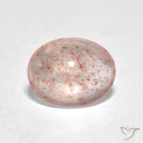 0.92 ct Pink Strawberry Quartz Stone, Natural Strawberry Quartz in Oval Cabochon Shape for Sale