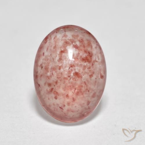 1.04ct Natural Medium Pink Strawberry Quartz, Oval, Translucent