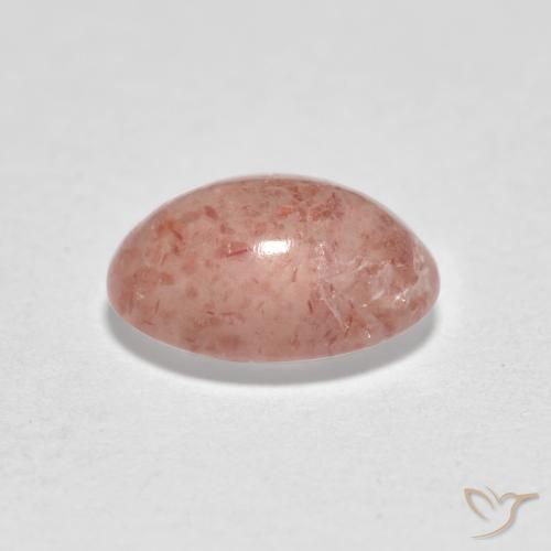 Strawberry Quartz Gemstone in 7.5 x 5.8 mm Size for Sale, Strawberry Quartz Stone in Medium Pink Color