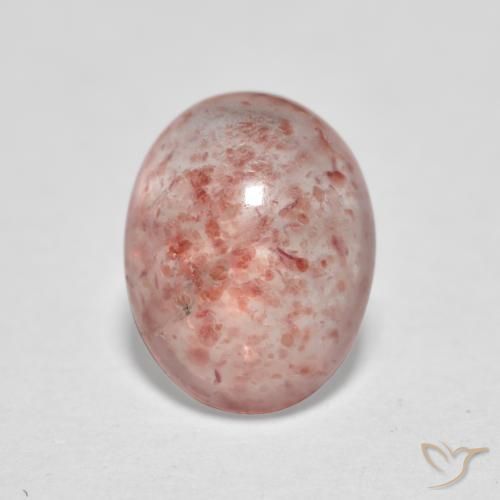 1.19ct Natural Earthy Pink Strawberry Quartz, Oval, Translucent