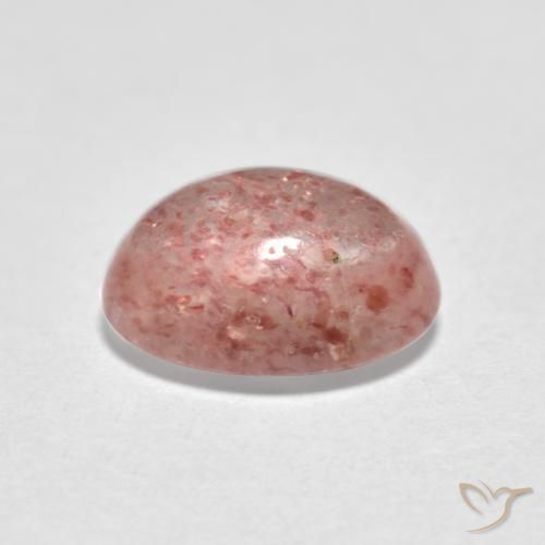 Strawberry Quartz Gemstone in 8 x 6 mm (calibrated) Size for Sale, Strawberry Quartz Stone in Earthy Pink Color