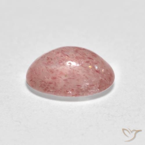 Strawberry Quartz Gemstone in 7.6 x 5.7 mm Size for Sale, Strawberry Quartz Stone in Earthy Pink Color