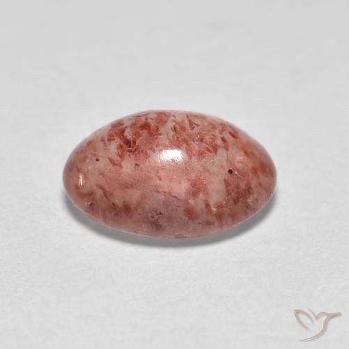 Strawberry Quartz Gemstone in 8 x 6 mm (calibrated) Size for Sale, Strawberry Quartz Stone in Medium Pink Color