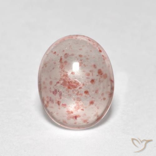 0.90ct Natural Light Pink Strawberry Quartz, Oval, Transparent
