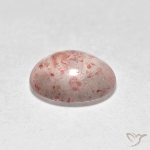 Strawberry Quartz Gemstone in 7.3 x 6 mm Size for Sale, Strawberry Quartz Stone in Light Pink Color