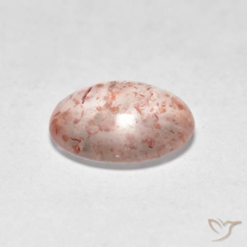 Strawberry Quartz Gemstone in 7.5 x 5.9 mm Size for Sale, Strawberry Quartz Stone in Earthy Pink Color