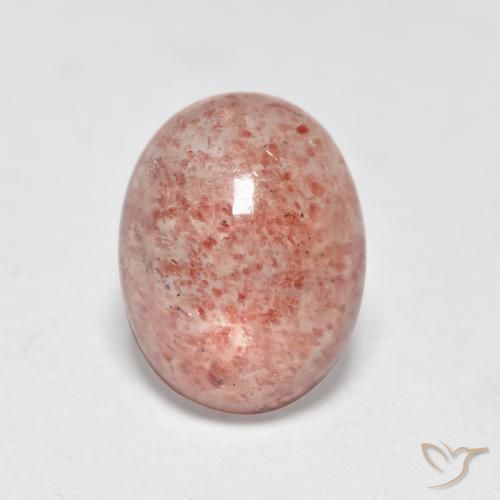 1.20ct Natural Earthy Pink Strawberry Quartz, Oval, Translucent