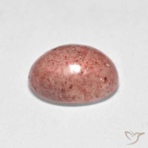Strawberry Quartz Gemstone in 8 x 6 mm (calibrated) Size for Sale, Strawberry Quartz Stone in Earthy Pink Color