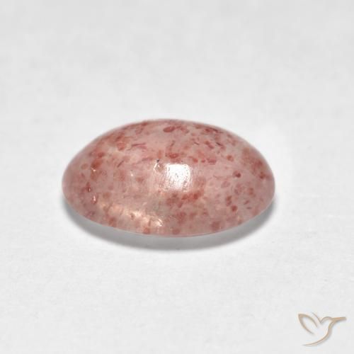Strawberry Quartz Gemstone in 7.6 x 5.8 mm Size for Sale, Strawberry Quartz Stone in Earthy Pink Color