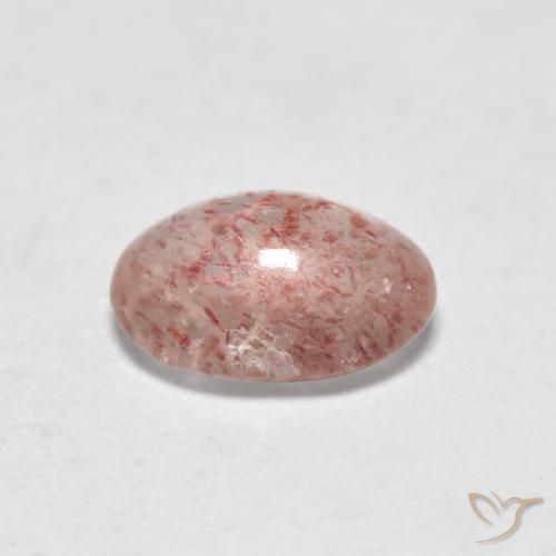 Strawberry Quartz Gemstone in 7.4 x 5.7 mm Size for Sale, Strawberry Quartz Stone in Earthy Pink Color