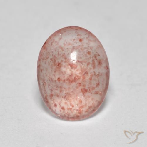 0.90ct Natural Earthy Pink Strawberry Quartz, Oval, Translucent