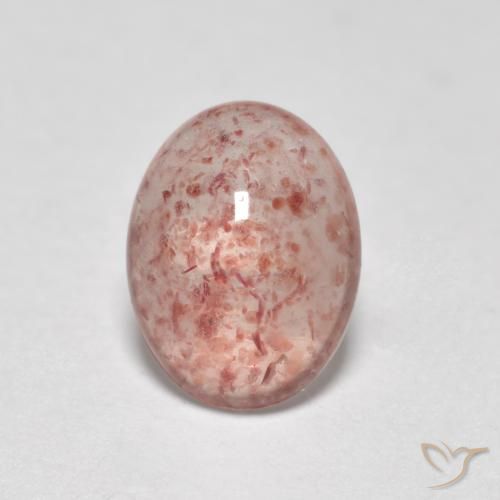 0.89ct Natural Light Pink Strawberry Quartz, Oval, Translucent