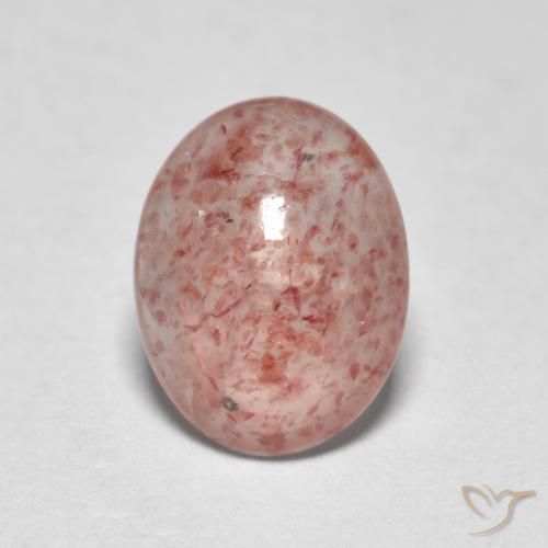 1.08ct Natural Earthy Pink Strawberry Quartz, Oval, Translucent