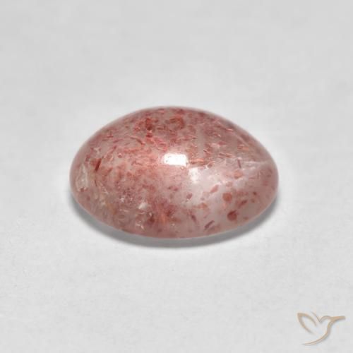 Strawberry Quartz Gemstone in 7.4 x 5.9 mm Size for Sale, Strawberry Quartz Stone in Light Pink Color