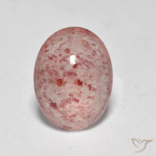 1.09ct Natural Medium Pink Strawberry Quartz, Oval, Translucent