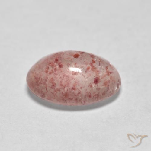 Strawberry Quartz Gemstone in 8 x 6 mm (calibrated) Size for Sale, Strawberry Quartz Stone in Medium Pink Color