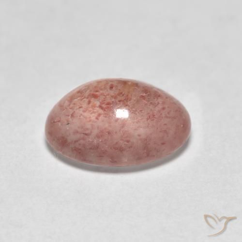 Strawberry Quartz Gemstone in 7.6 x 6 mm Size for Sale, Strawberry Quartz Stone in Earthy Pink Color