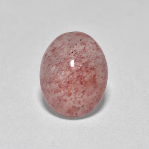 Светло-розовый разных оттенков Клубничный Кварц Камень - 0.9ct Овал Кабошон (ID: 564400)