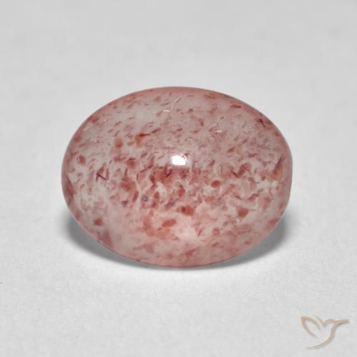0.98ct Natural Medium-Light Pink Strawberry Quartz, Oval, Translucent